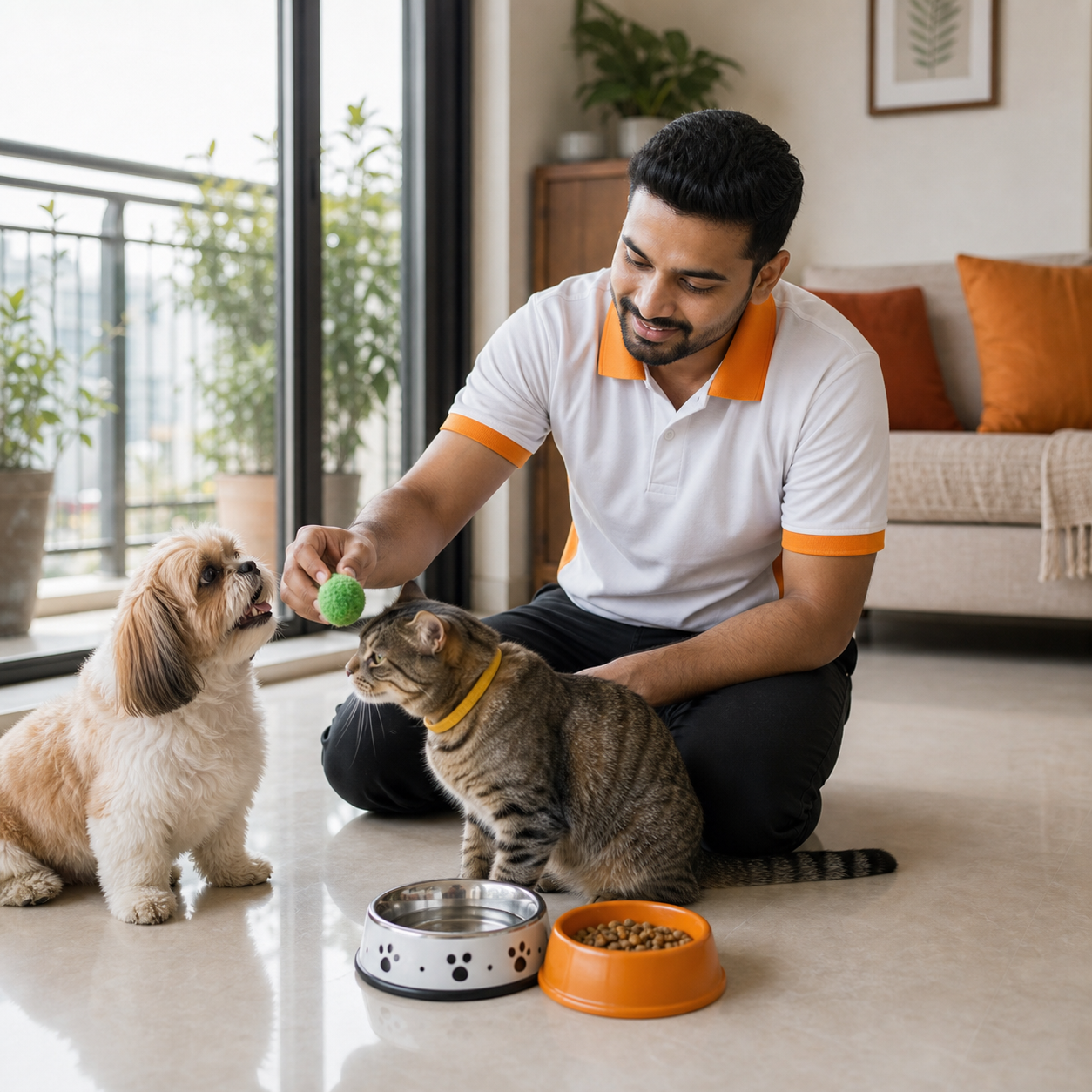 Male pet care service professional in Mumbai